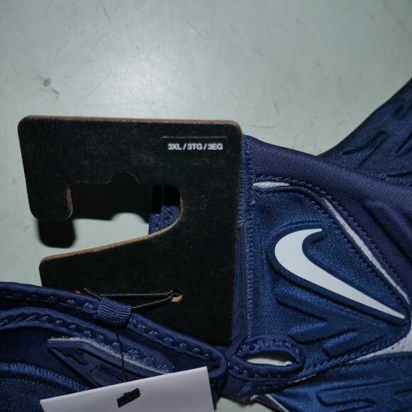 RARE Nike Superbad NFL ISSUED Football Gloves 3XL Navy Blue/White Padded NWT - Picture 4 of 8